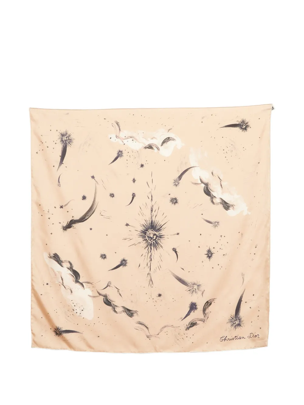 Christian Dior Pre-Owned Celestial-print square scarf - Rosa