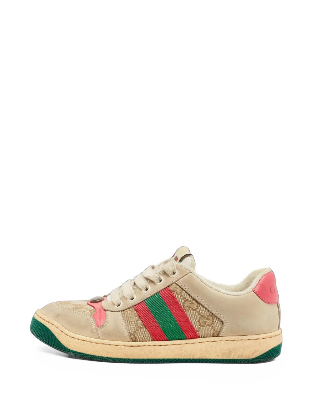 Gucci Pre-Owned Screener nubuck sneakers - Nude
