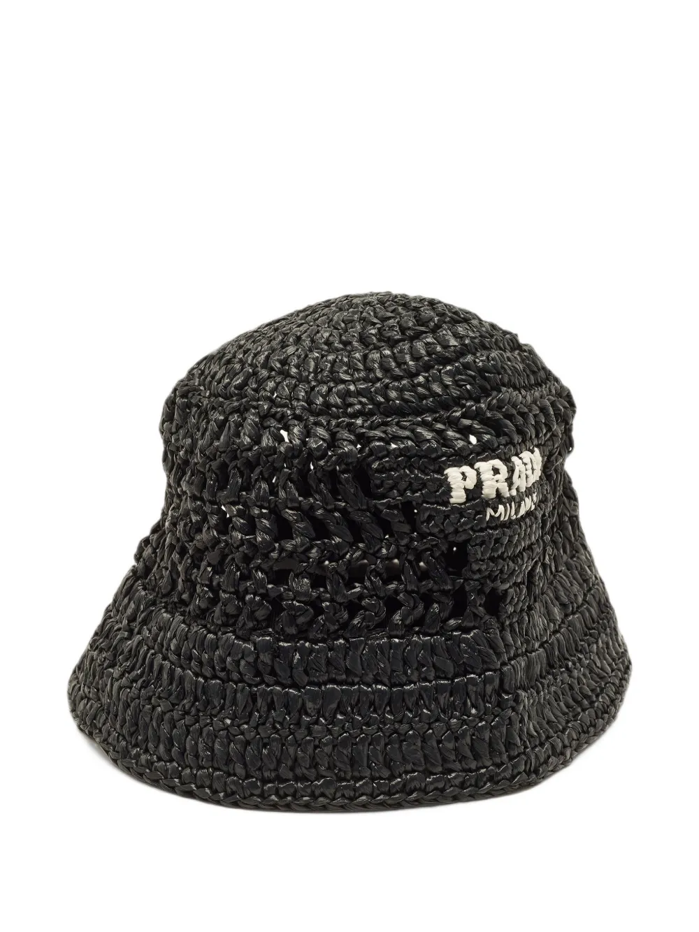 Prada Pre-Owned crochet bucket hat – Black