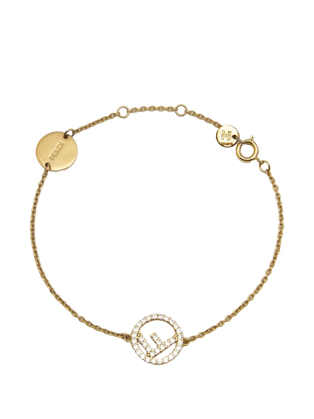 Fendi Pre-Owned F is Fendi crystal bracelet - Gold