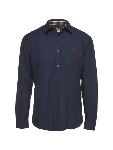 Burberry Pre-Owned camisa de algodón con logo bordado