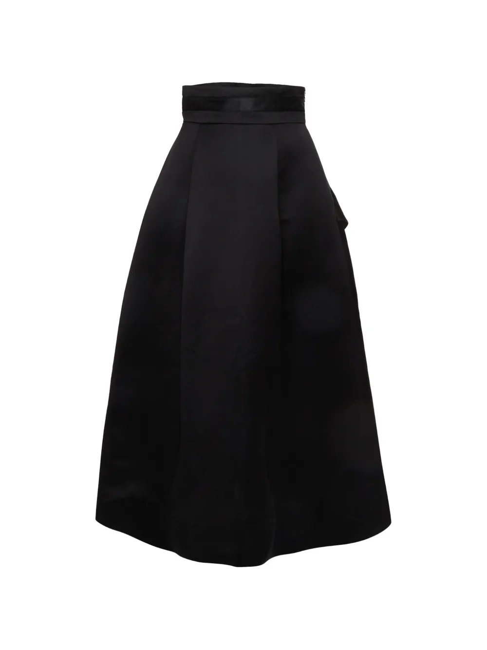Elisabetta Franchi satin overlay maxi skirt - Schwarz