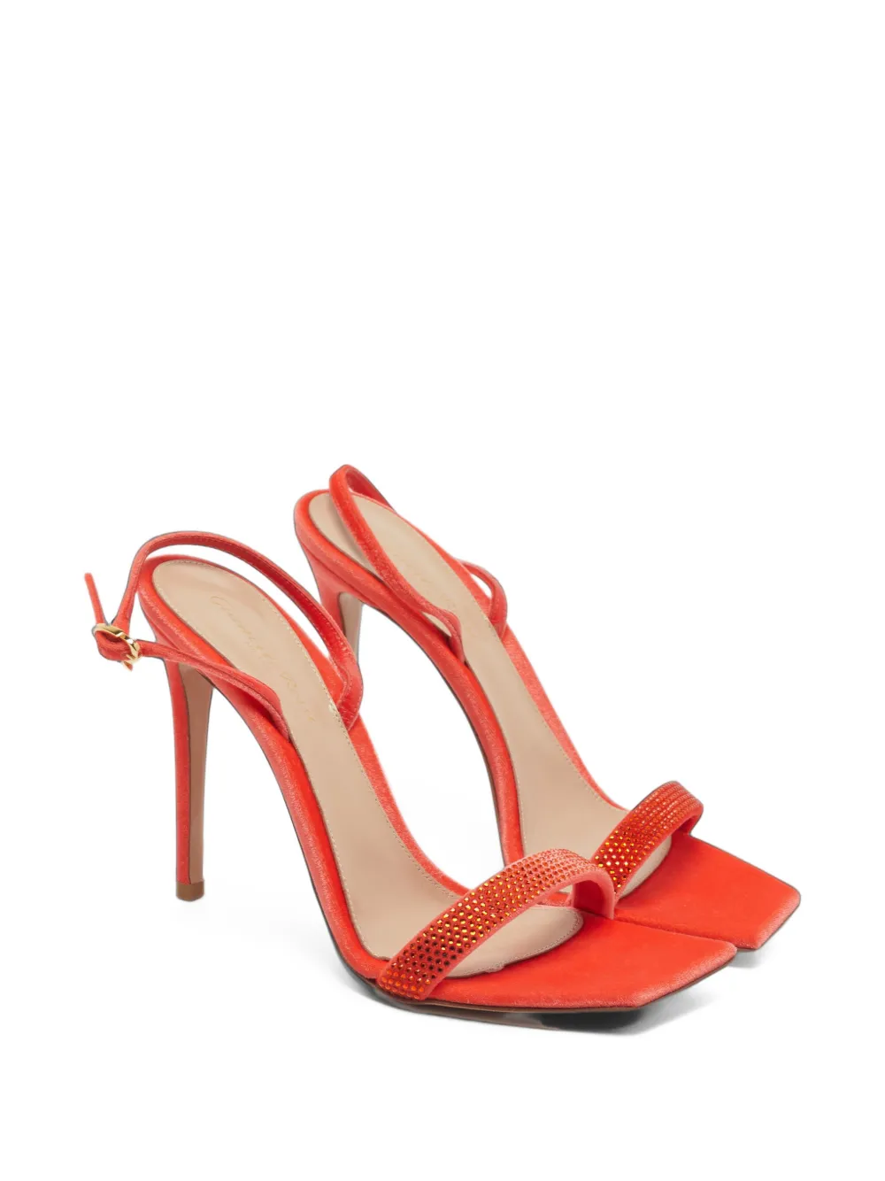 Gianvito Rossi Britney crystal-embellished sandals - Orange