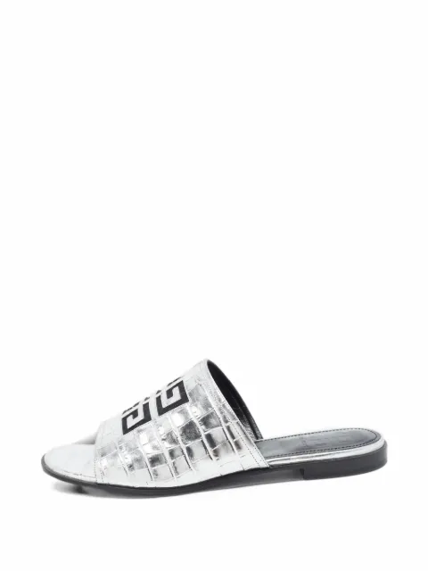 Givenchy Pre-Owned 4G croc-embossed slides
