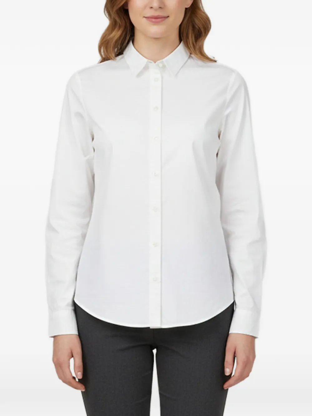 Burberry Pre-Owned button-down long-sleeve shirt - Weiß