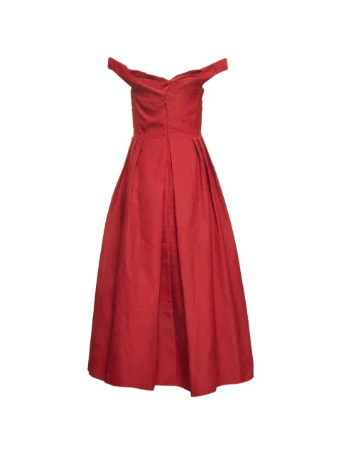 Self-Portrait off-shoulder jacquard midi dress