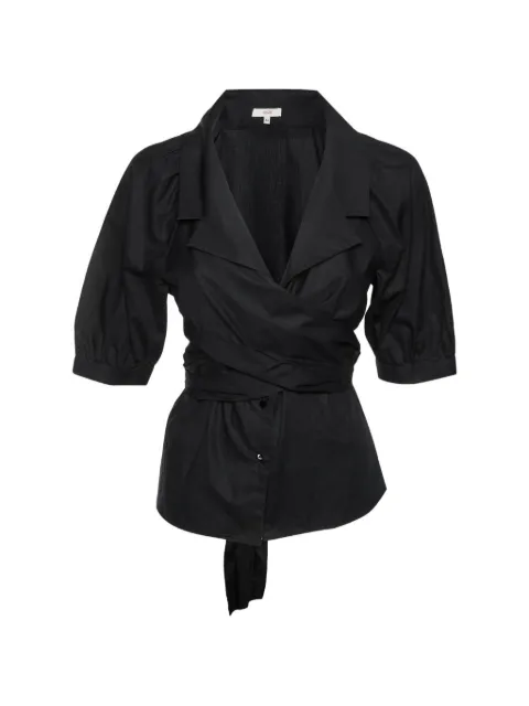 Kenzo Pre-Owned tie-front puff-sleeve blouse