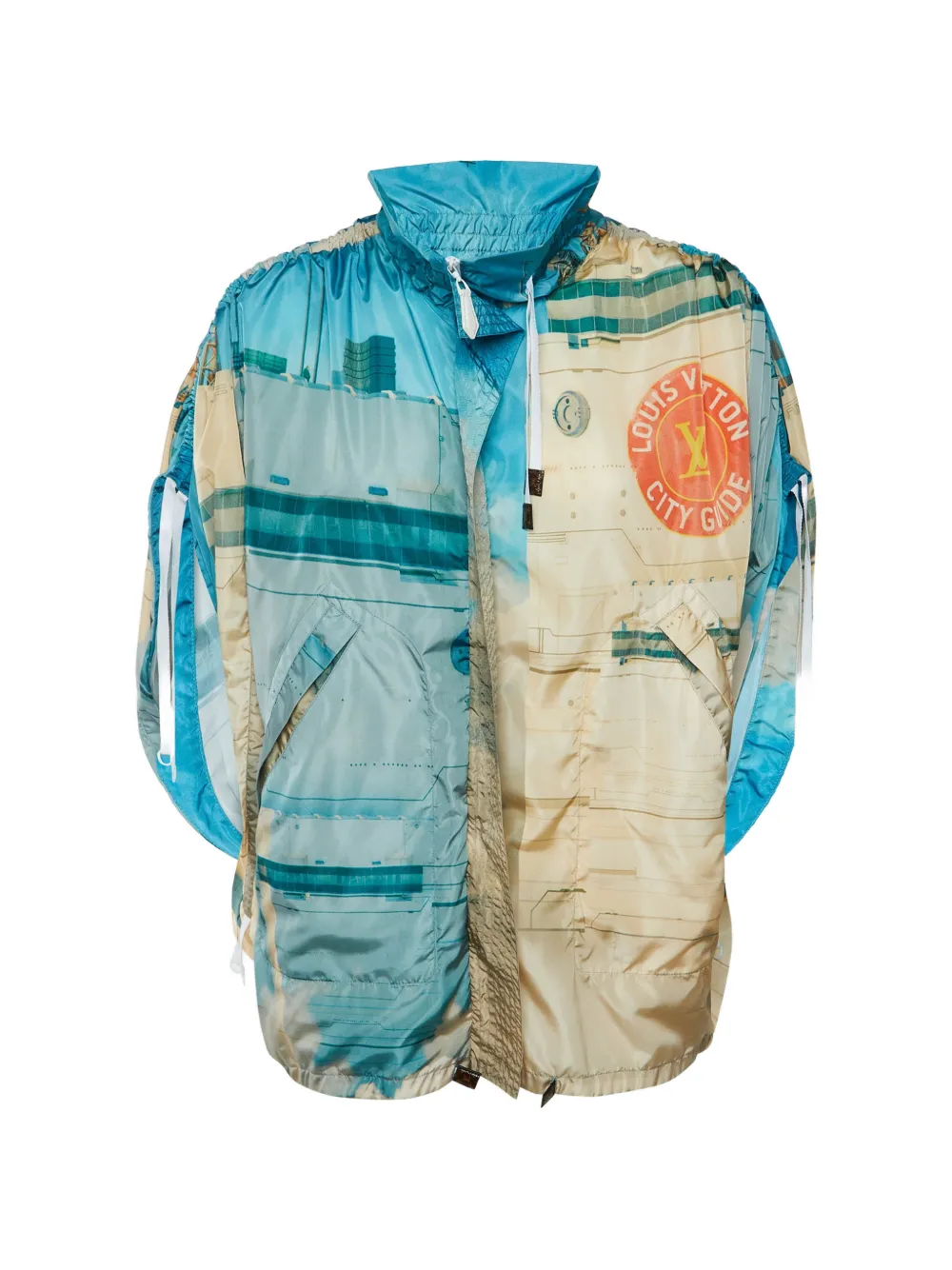 Louis Vuitton Pre-Owned printed oversized jacket - Blau