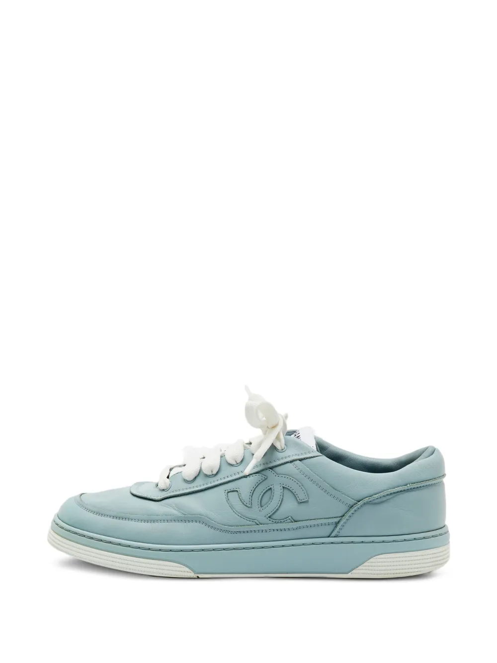 CHANEL Pre-Owned CC Logo Low-Top-Sneakers - Blau