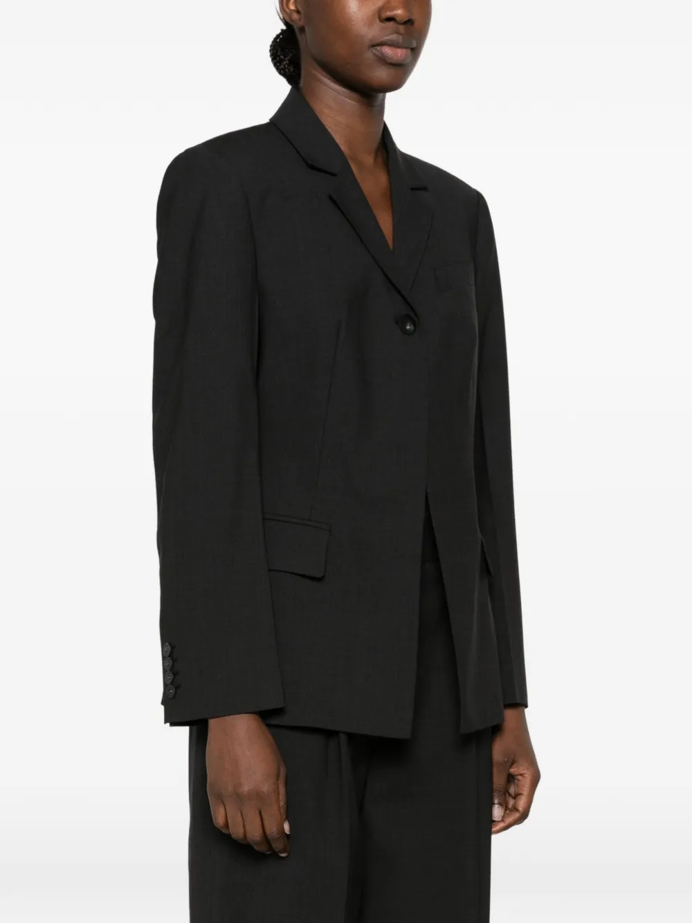 JOSEPH tailored single-breasted jacket Zwart