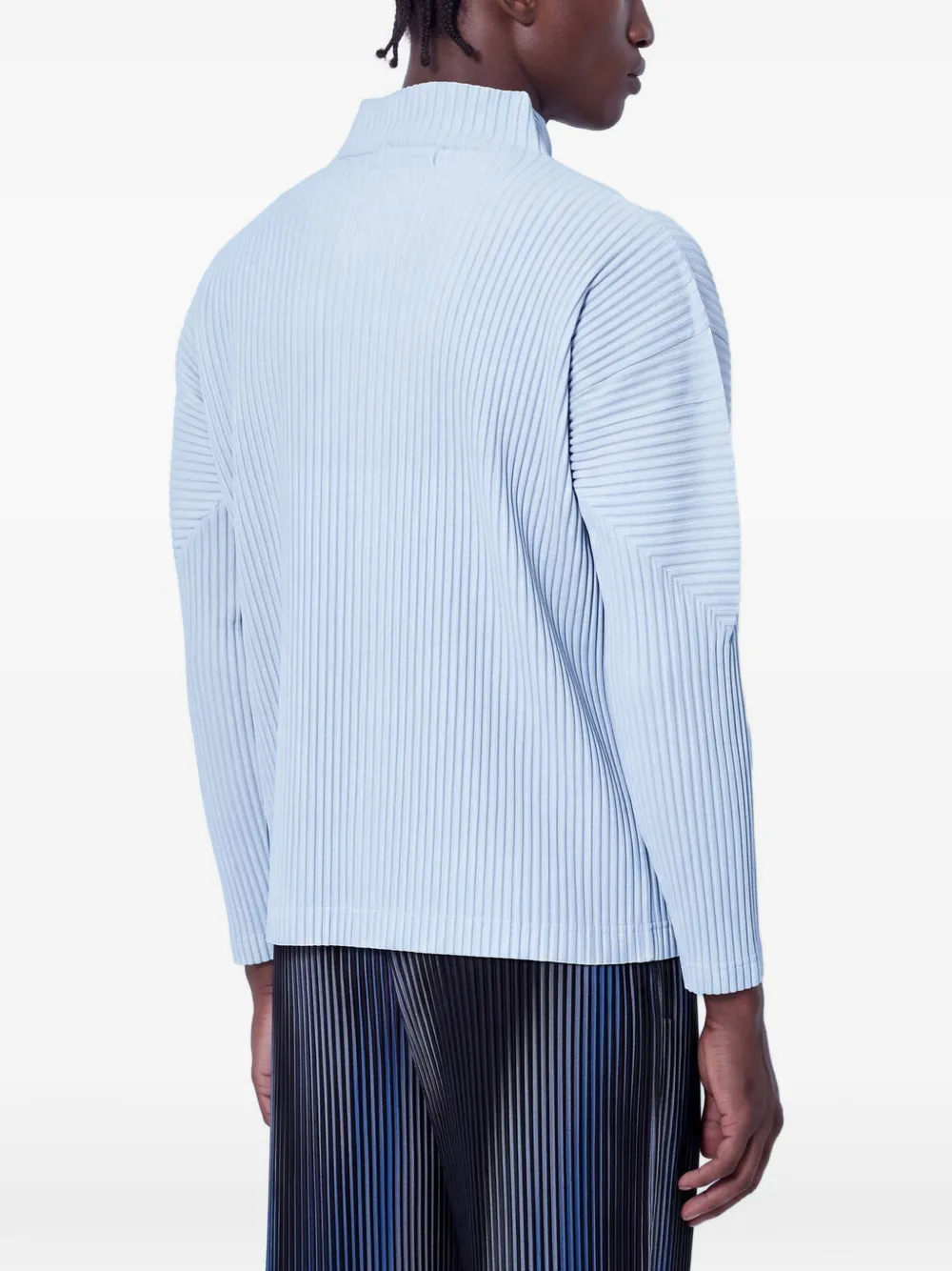 Homme Plissé Issey Miyake pleated zip-up jacket Grijs