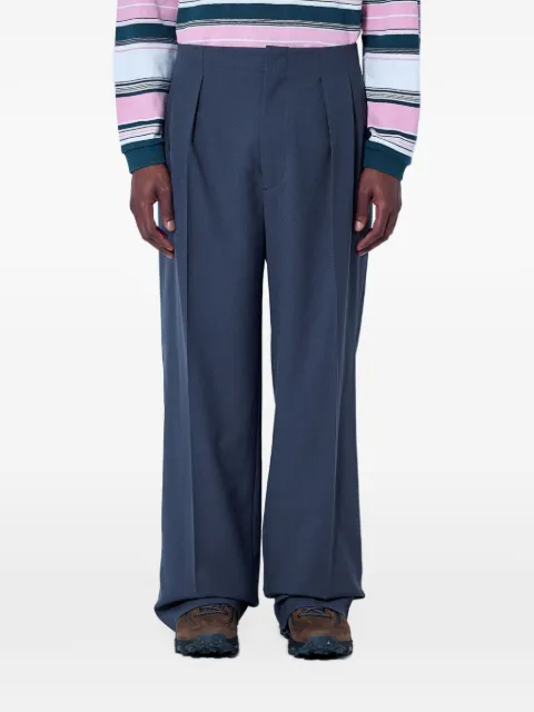Lacoste Runway straight fit tailored jacquard pants