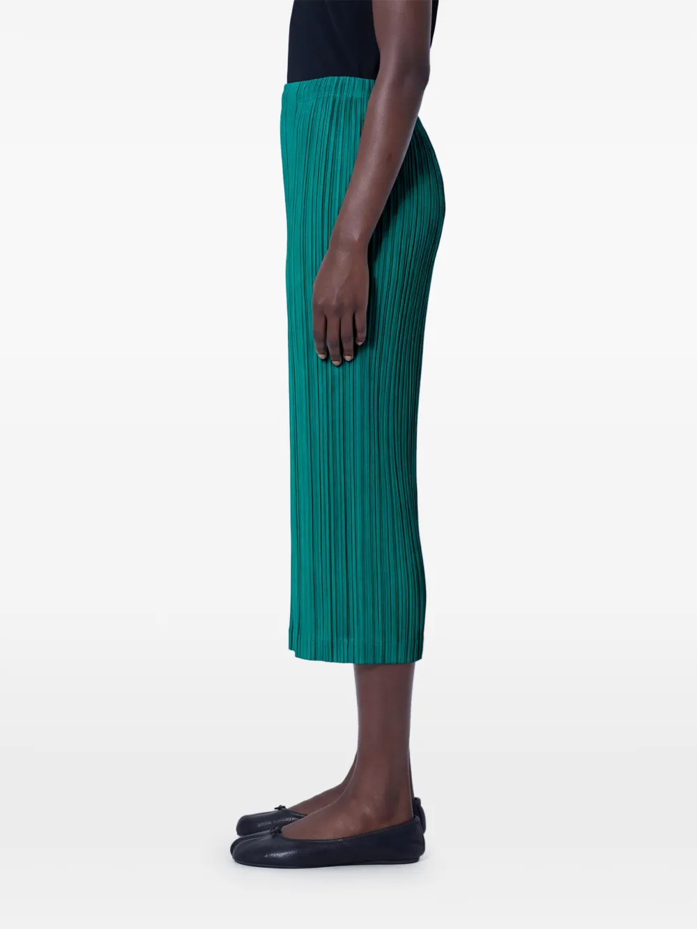 Pleats Please Issey Miyake Thicker Bottoms 1 pleated midi skirt Groen