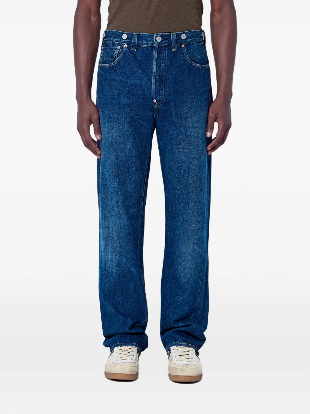 Levi's 1933 501® straight-leg logo-patch jeans - Blau