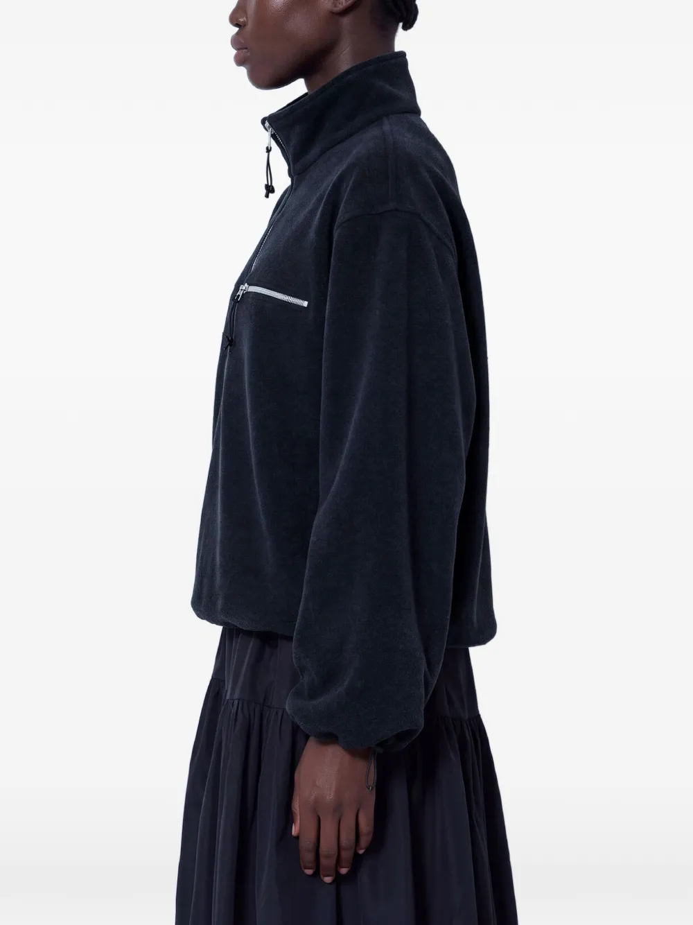 Cecilie Bahnsen CBFrederik half-zip chest-pocket jacket Zwart