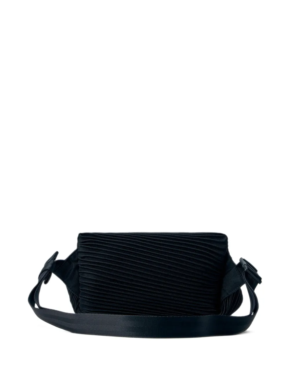 Pleats Please Issey Miyake pleated zip belt bag Zwart