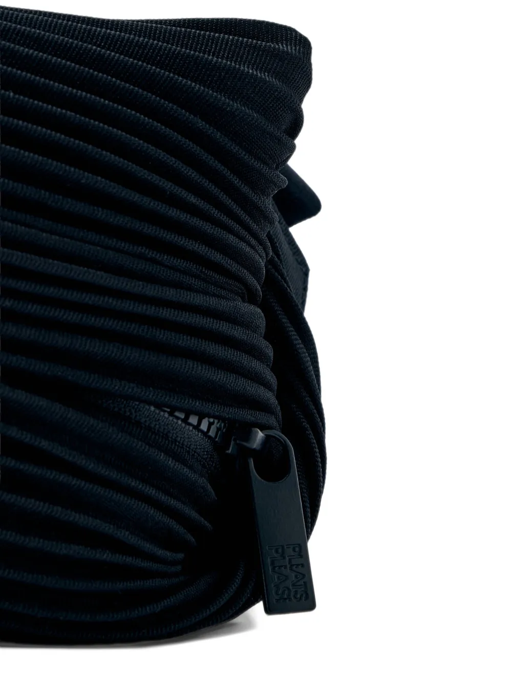 Pleats Please Issey Miyake pleated zip belt bag Zwart