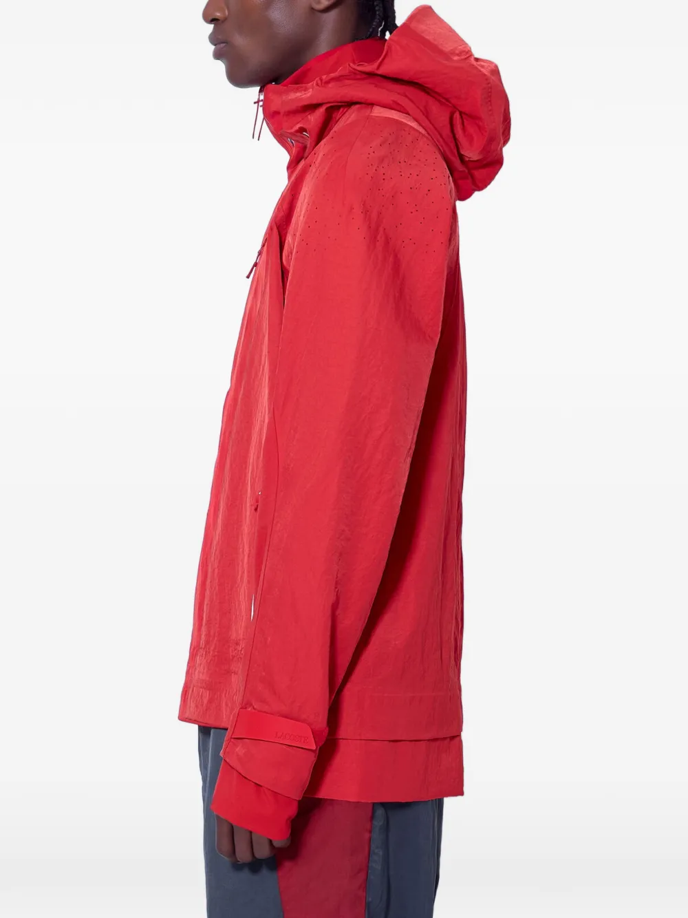 Lacoste Runway technical gabardine jacket Rood