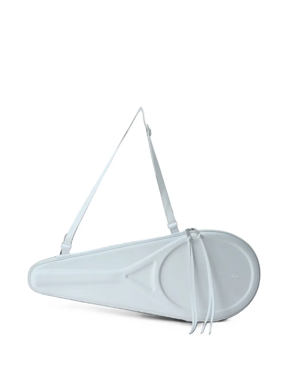 Lacoste Runway large leather racket bag Wit