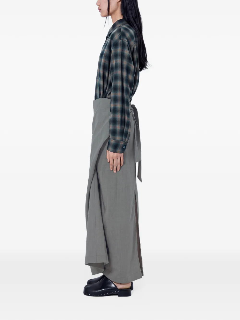 OUR LEGACY twisted shirt dress Grijs