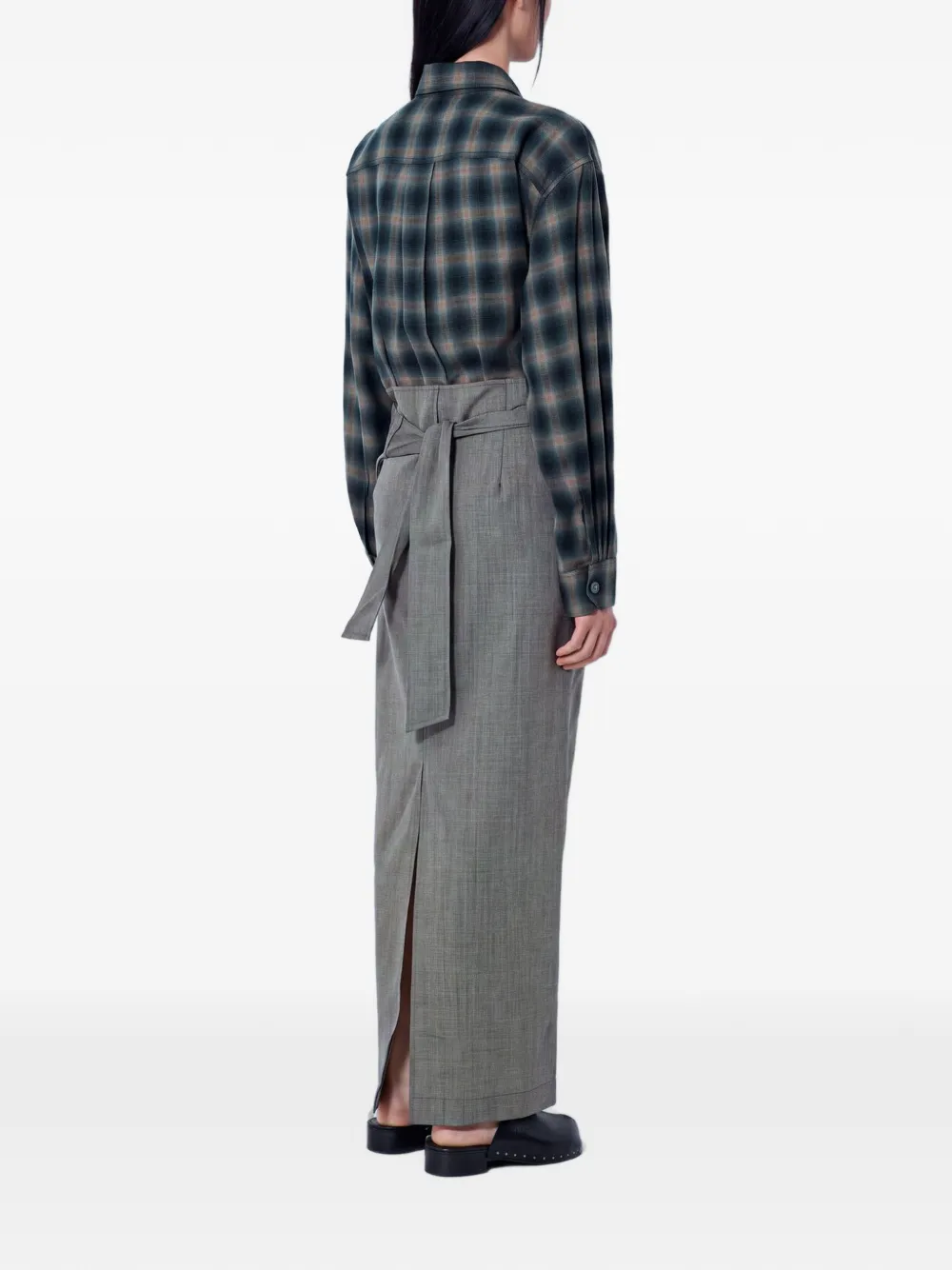 OUR LEGACY twisted shirt dress Grijs