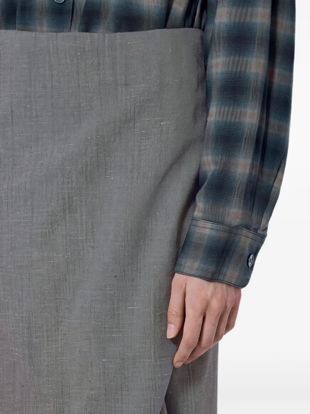 OUR LEGACY twisted shirt dress Grijs