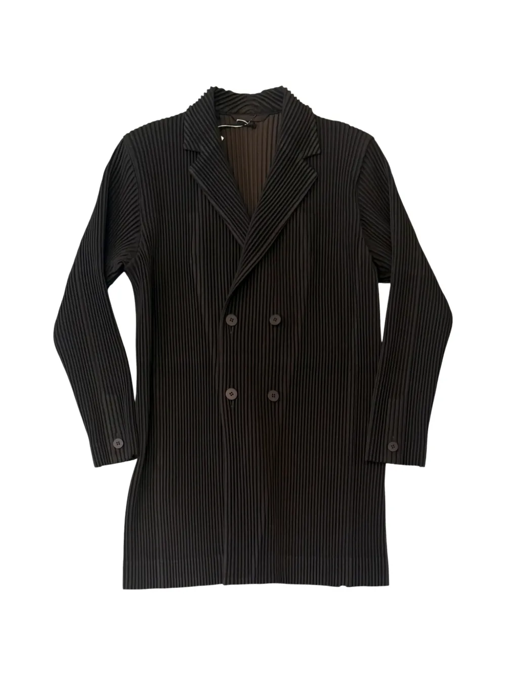 Homme Plissé Issey Miyake Giacca doppiopetto Kersey Pleats plissettata - Marrone