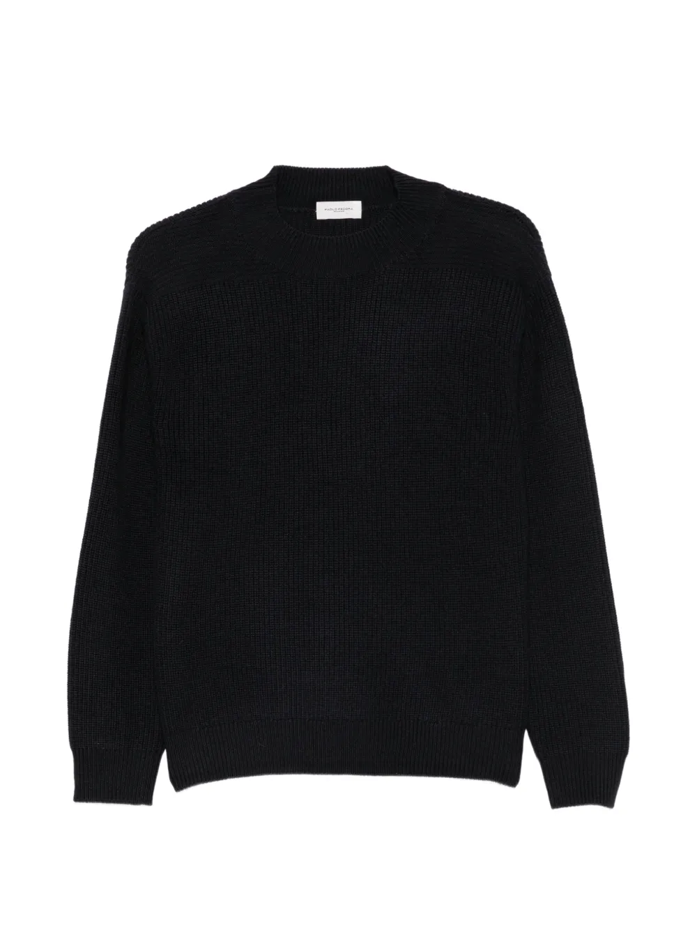 Paolo Pecora Kids ribbed-knit sweater Blauw