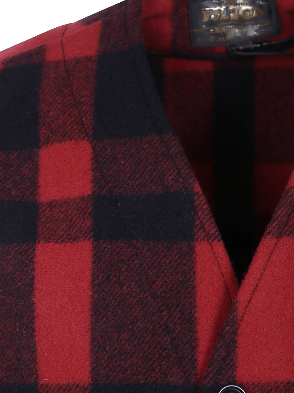 Filson Geruit gilet Rood