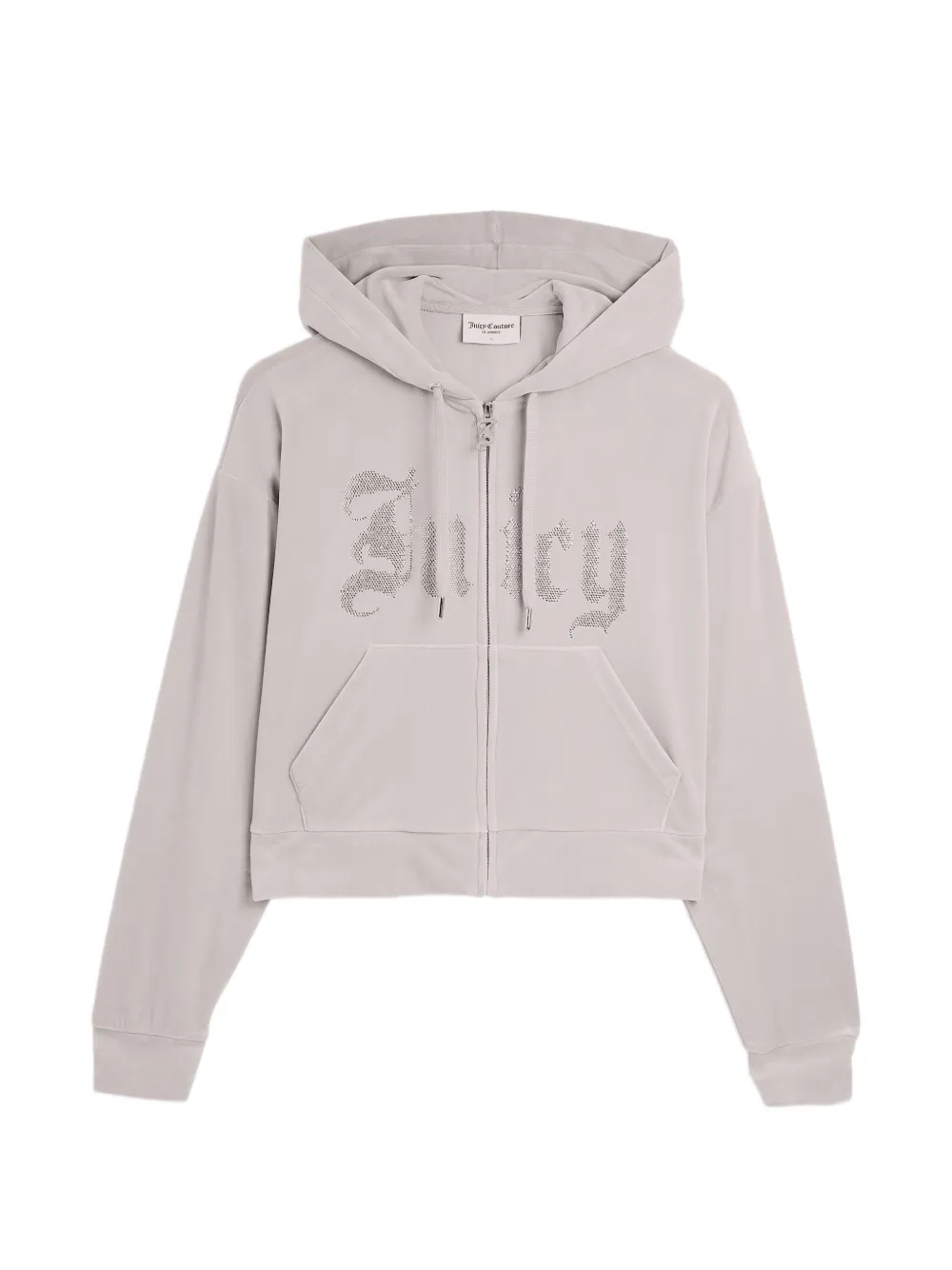 Juicy Couture Cropped hoodie verfraaid met stras Beige