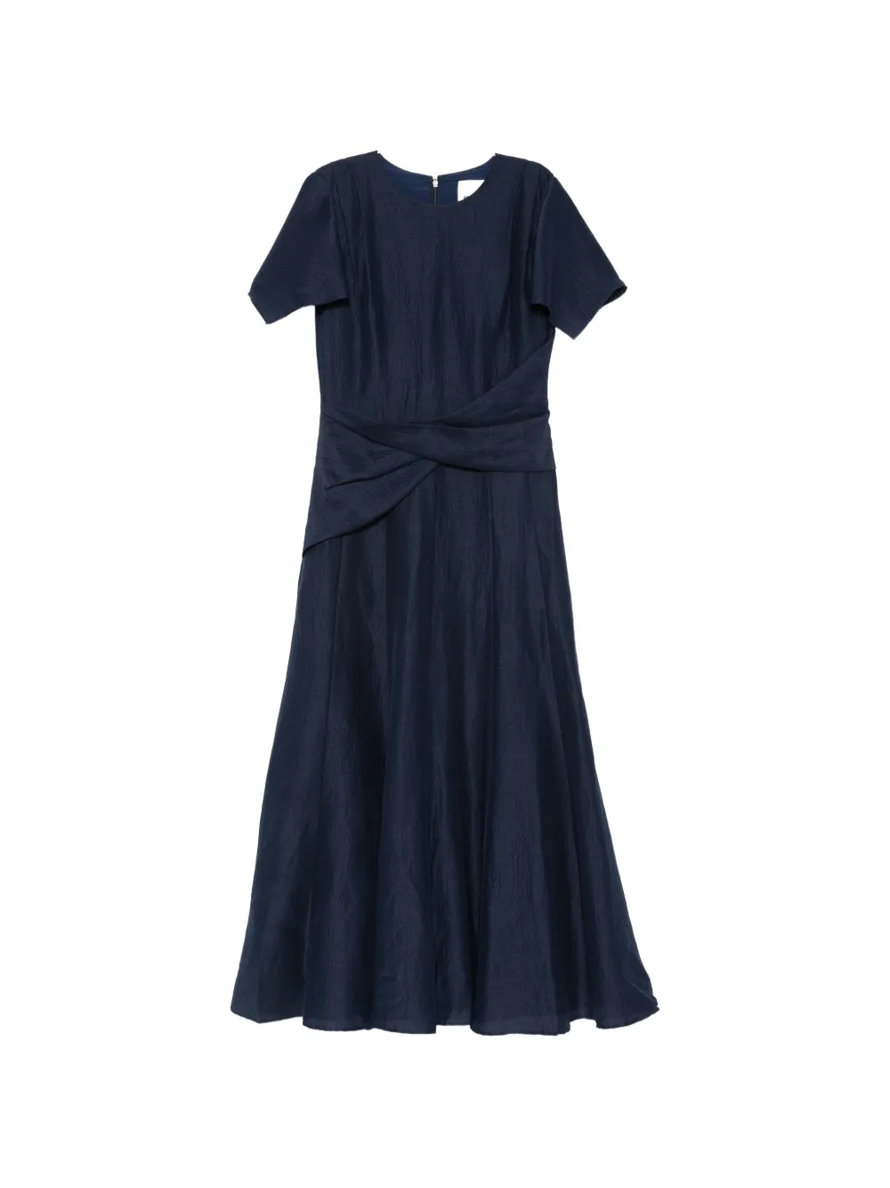 Roland Mouret pleated flutter-sleeve midi dress - Blue