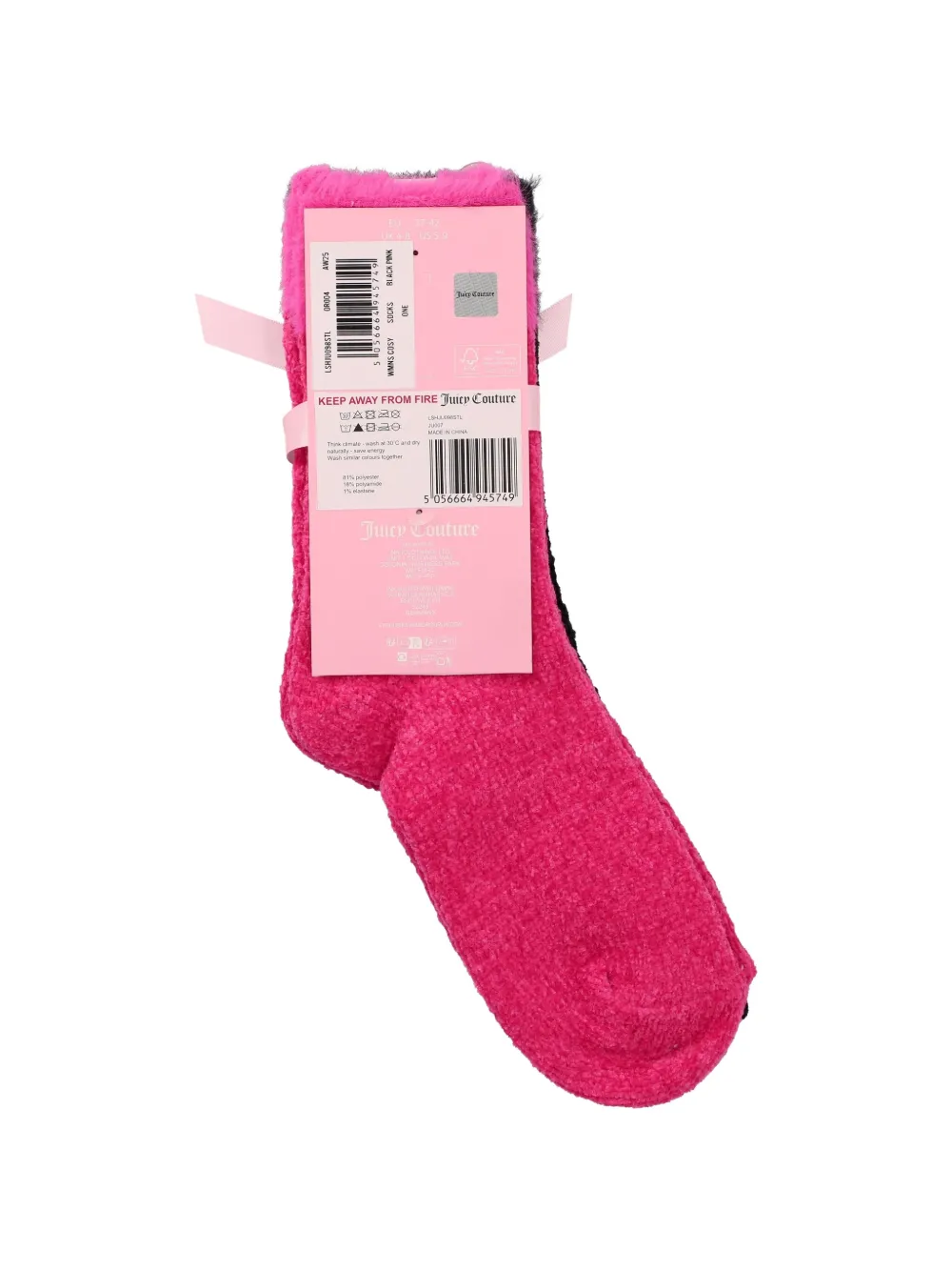 Juicy Couture Twee paar chenille gebreide sokken Zwart