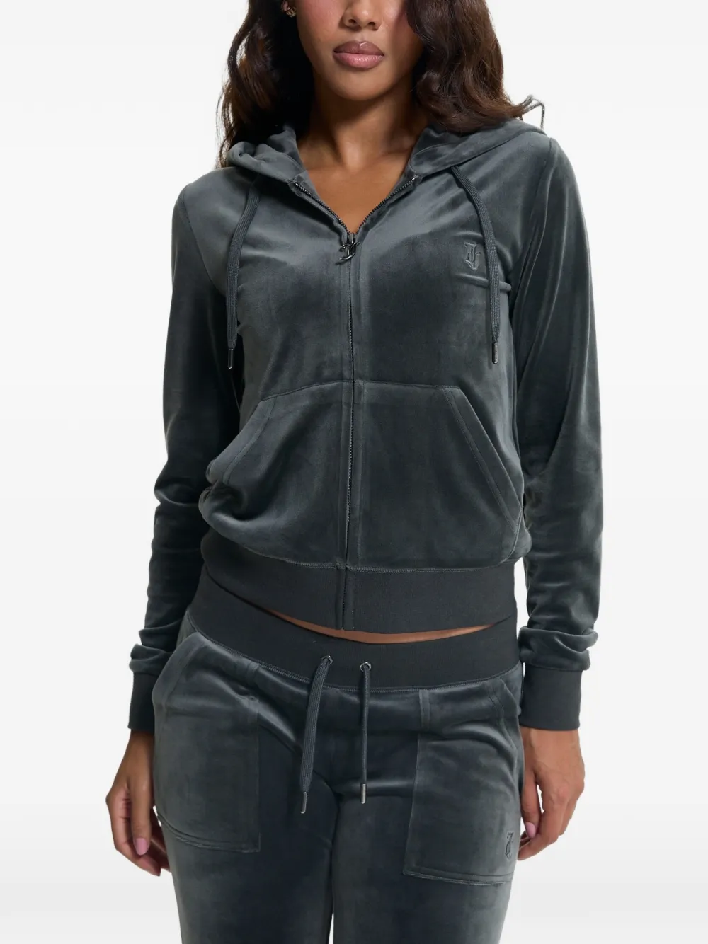 Juicy Couture Robertson hoodie met geborduurd logo Grijs