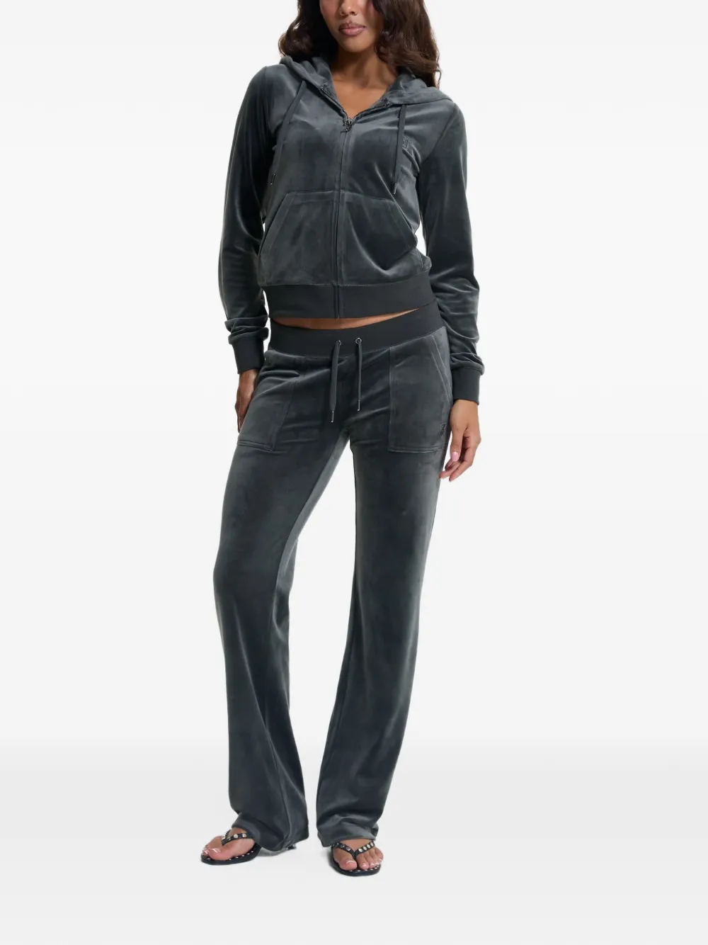 Juicy Couture Robertson hoodie met geborduurd logo Grijs