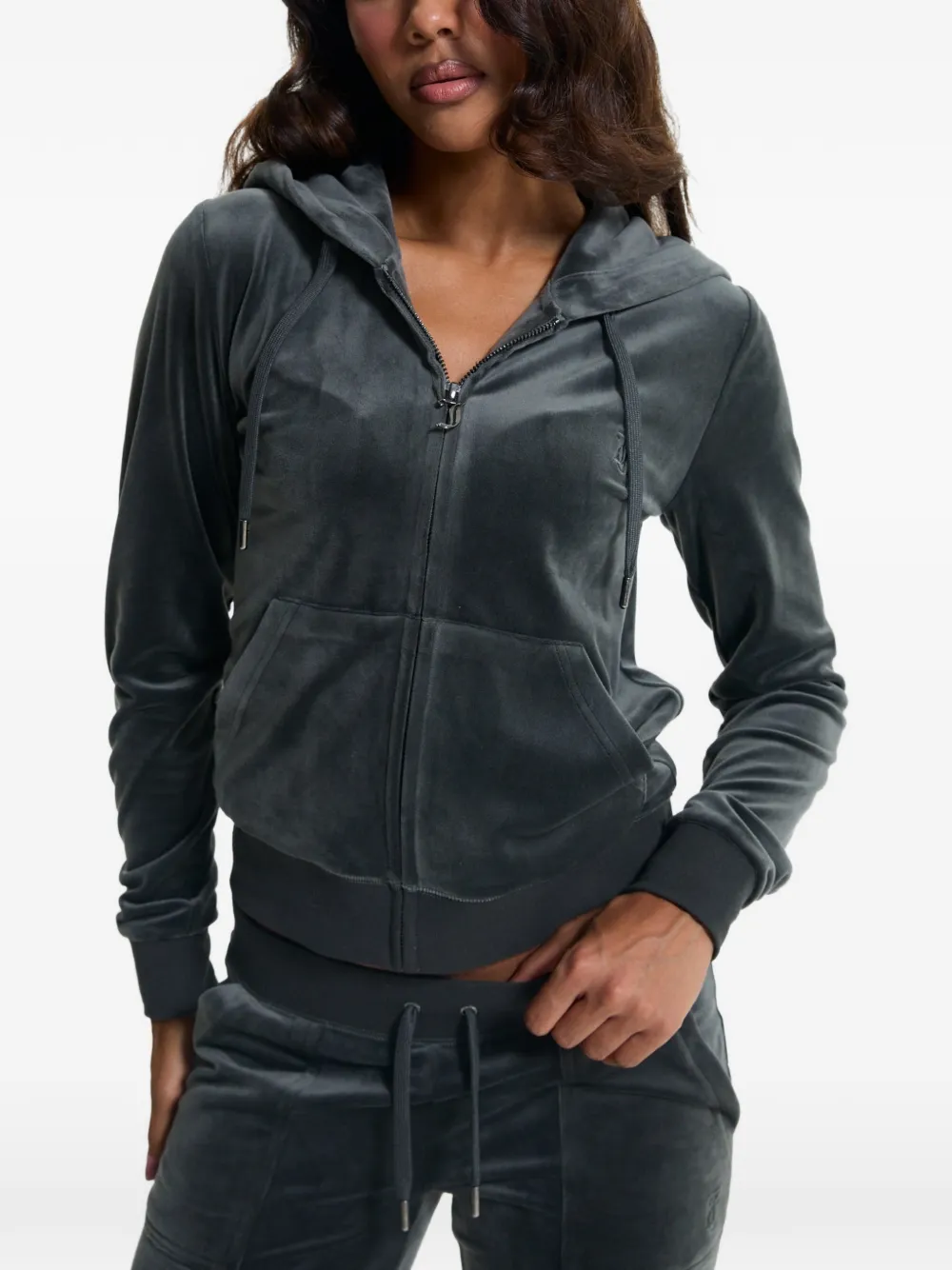 Juicy Couture Robertson hoodie met geborduurd logo Grijs