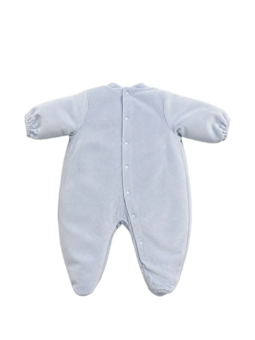 La Stupenderia bow-detail Peter Pan collar sleepsuit Blauw