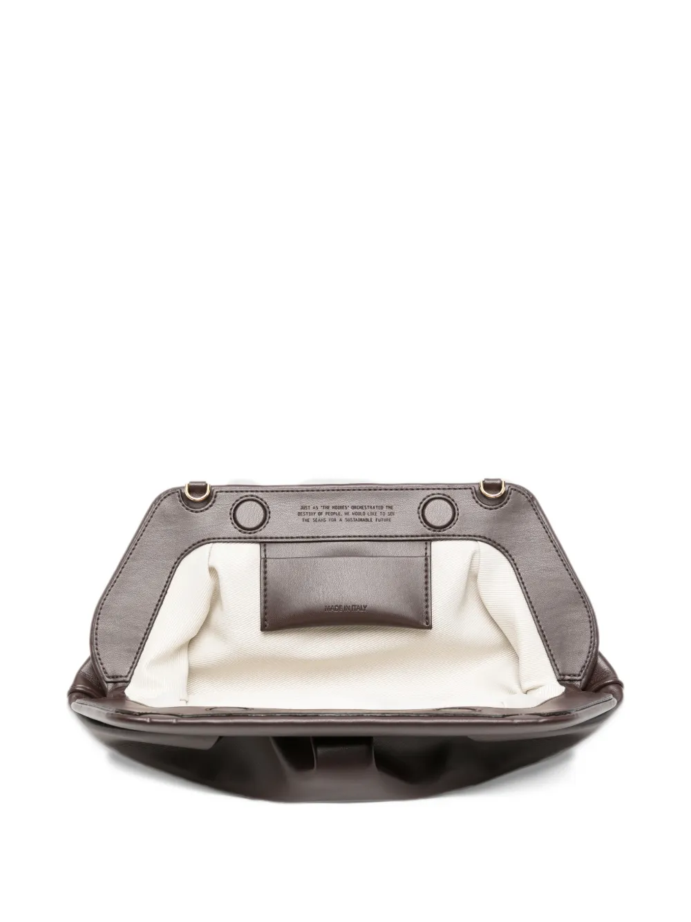 Themoirè Bios ruched clutch bag Paars