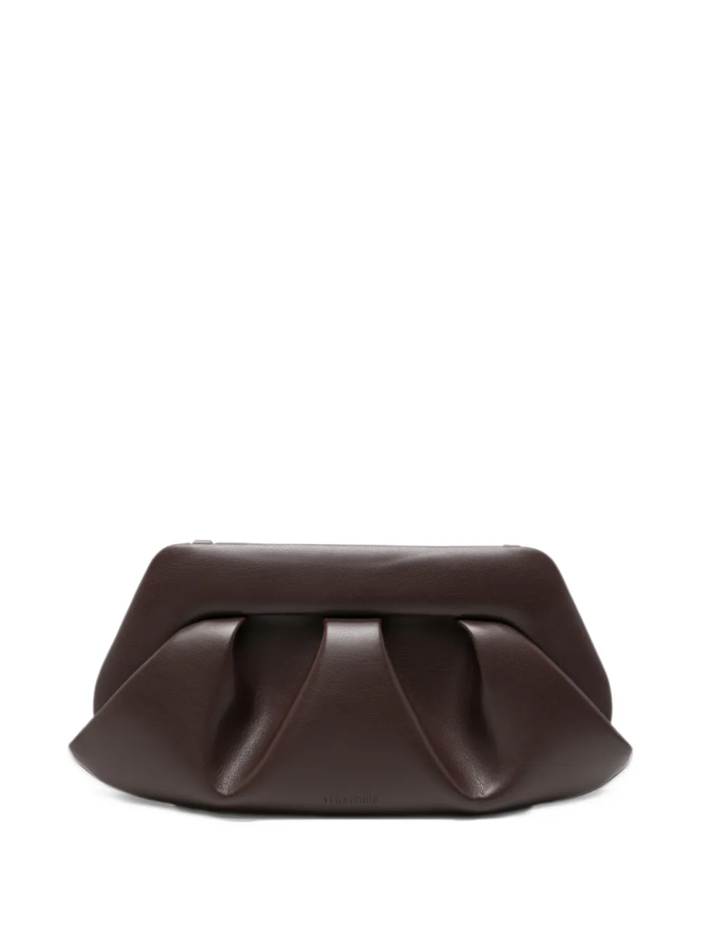 Themoirè Bios ruched clutch bag - Viola