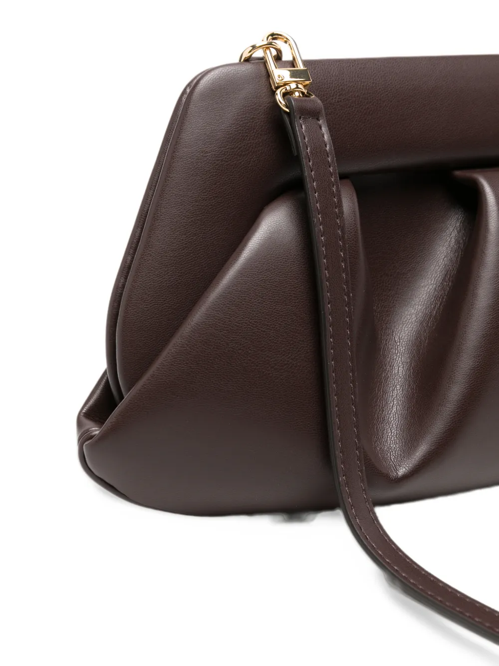 Themoirè Bios ruched clutch bag Paars