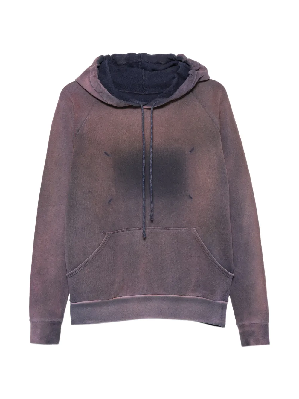Maison Margiela Four-Stitch faded hoodie - Violett