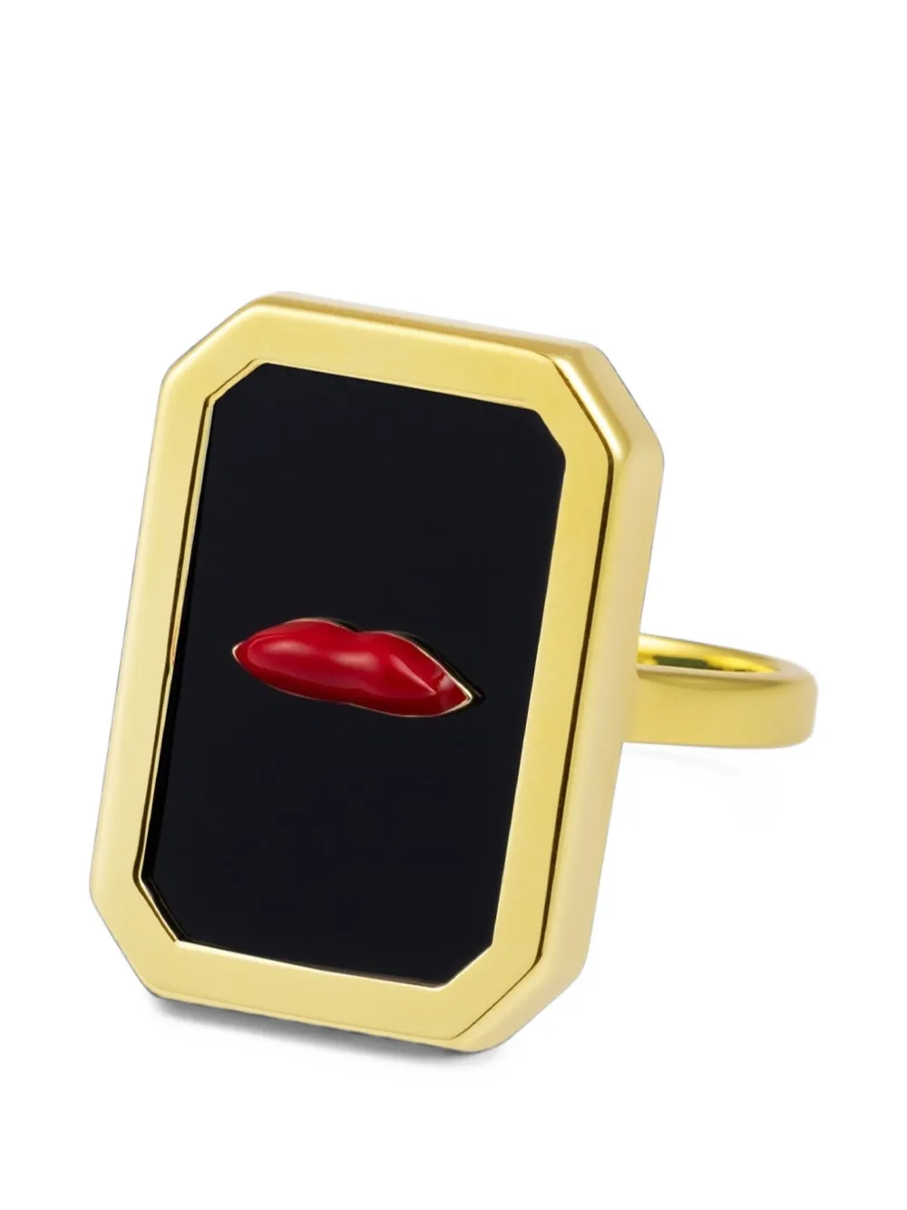 Eshvi Onyx lip ring - Schwarz