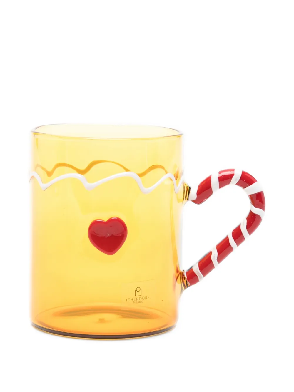Ichendorf Milano candy cane heart-motif mug - Gelb