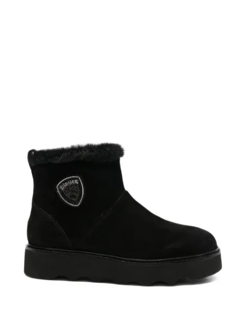 Blauer Kyle 01 faux-fur logo-patch ankle boots