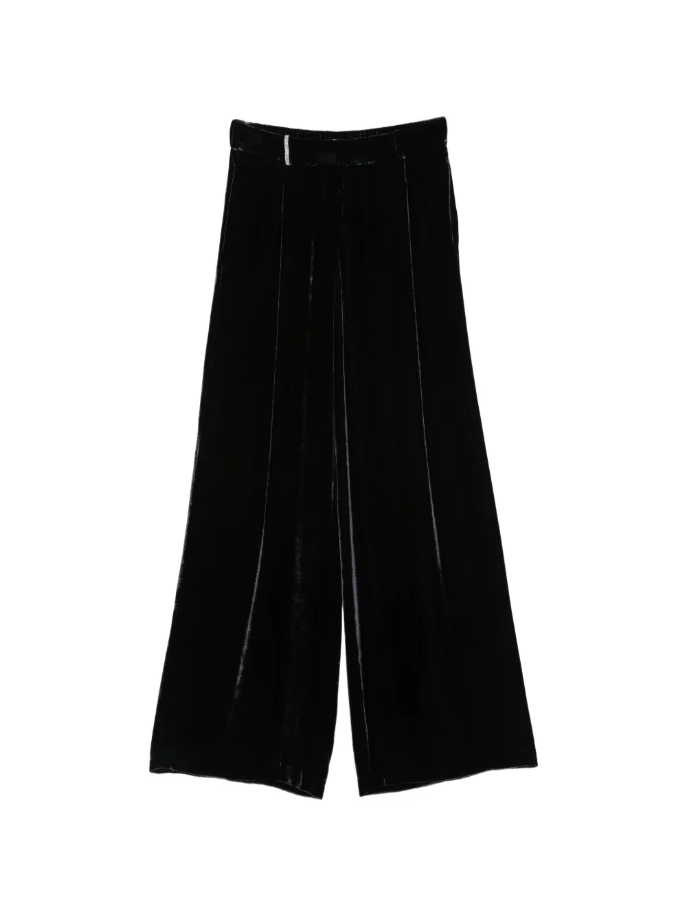 Peserico velvet palazzo pants Zwart