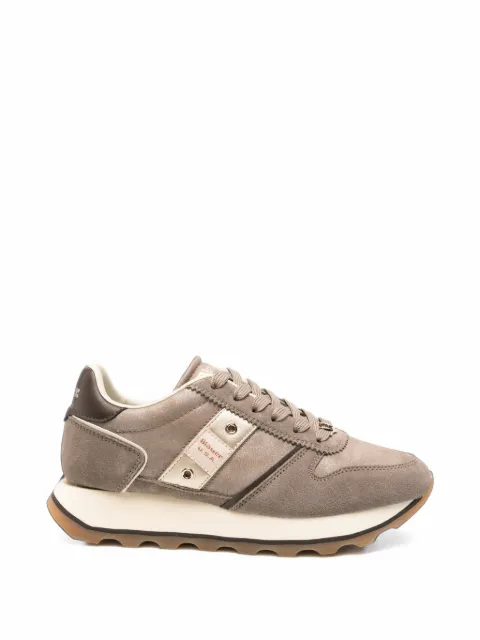 Blauer Mills 01 logo-plaque panelled sneakers