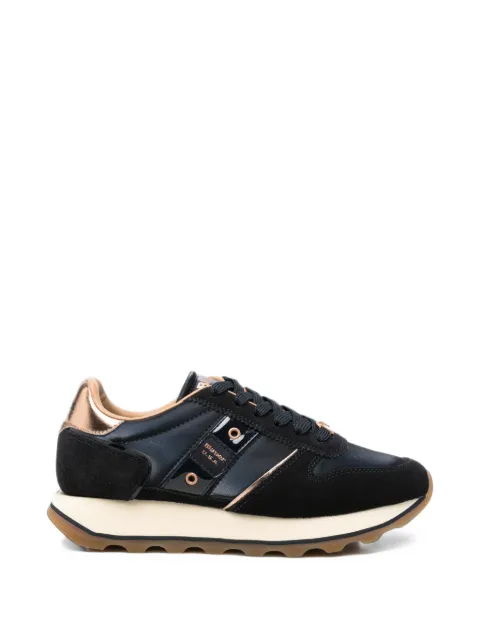 Blauer panelled metallic-detail sneakers