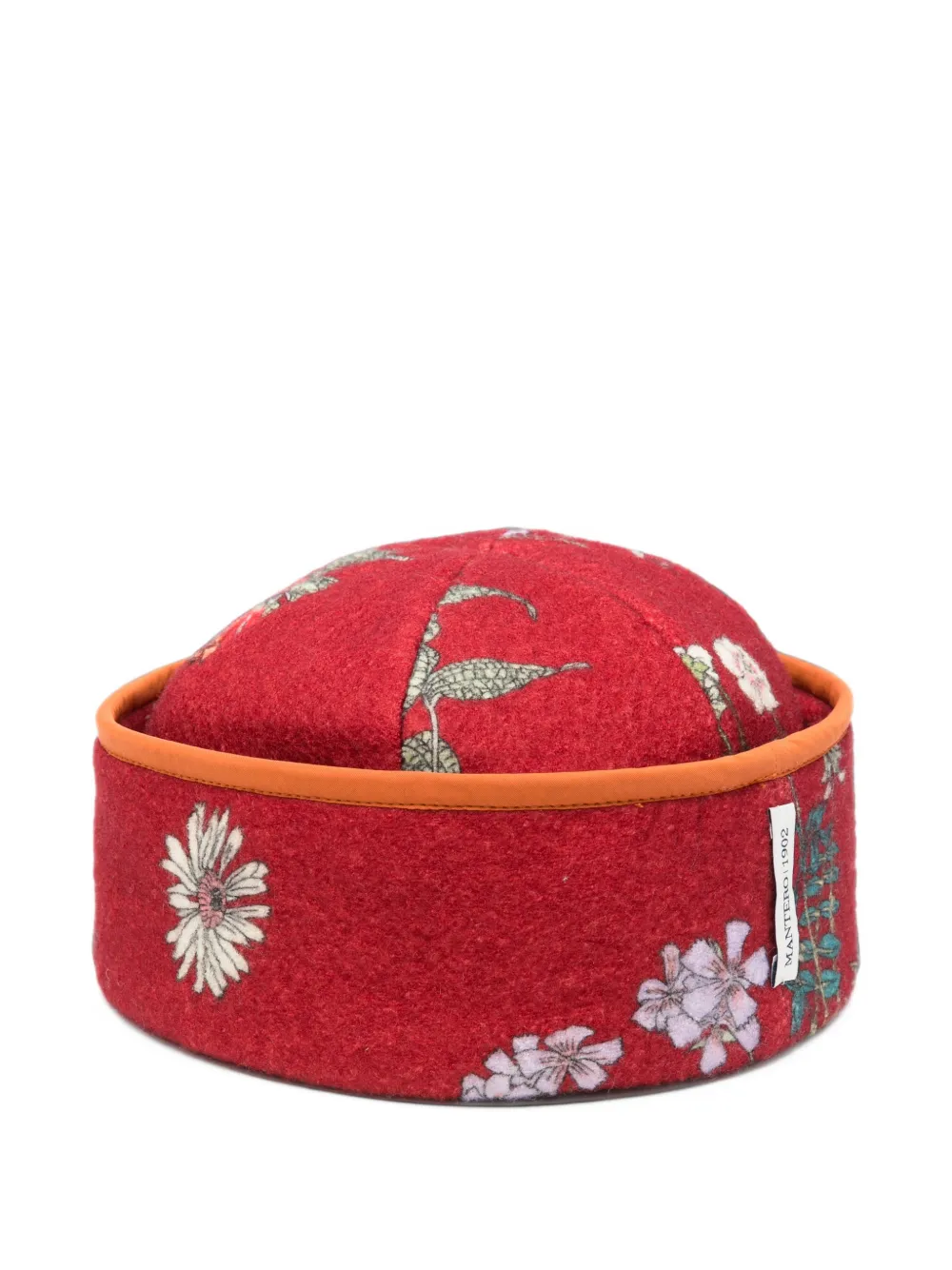 MANTERO 1902 floral-print hat - Rot