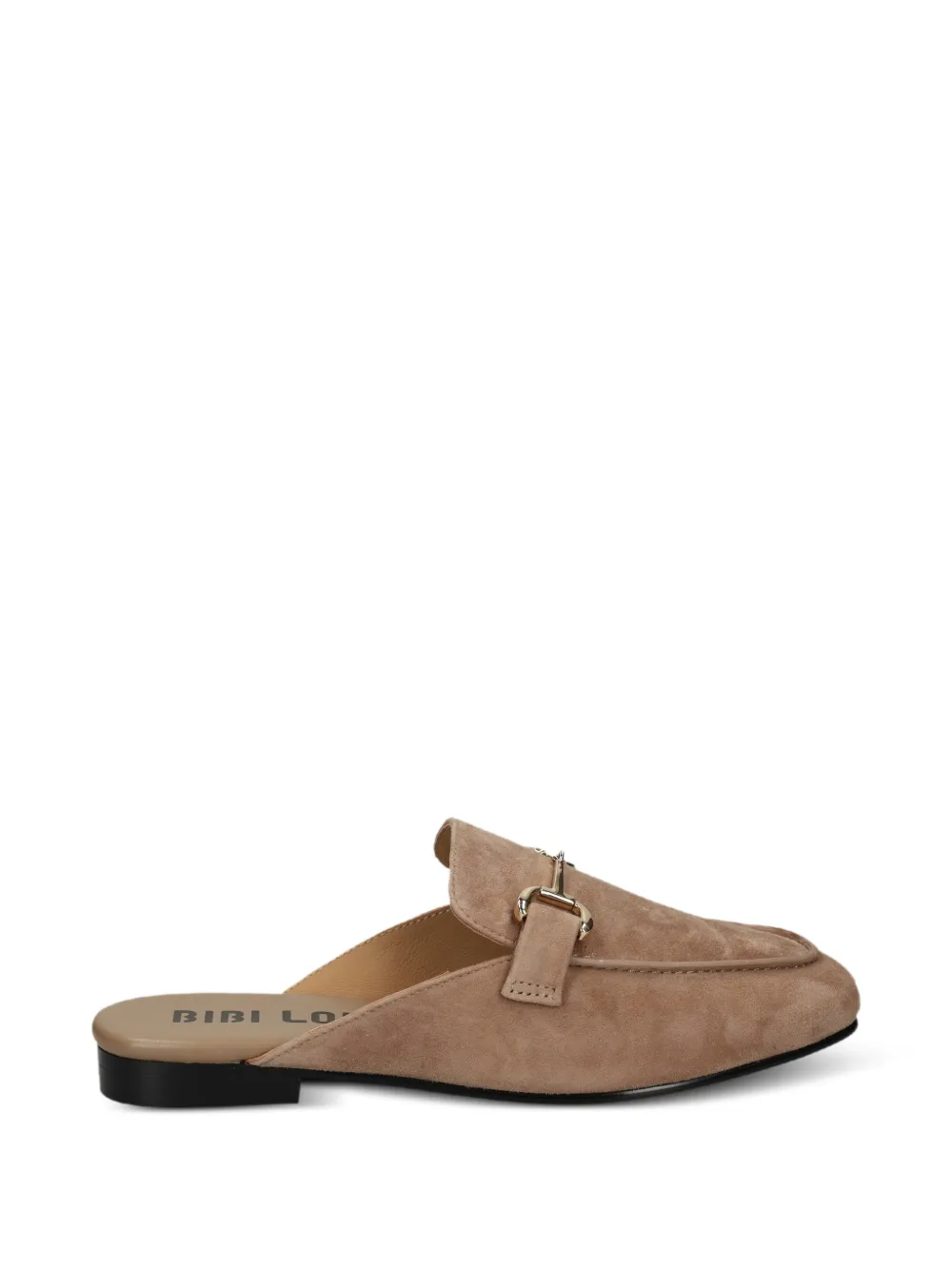 Bibi Lou Horsebit Mules aus Wildleder - Nude