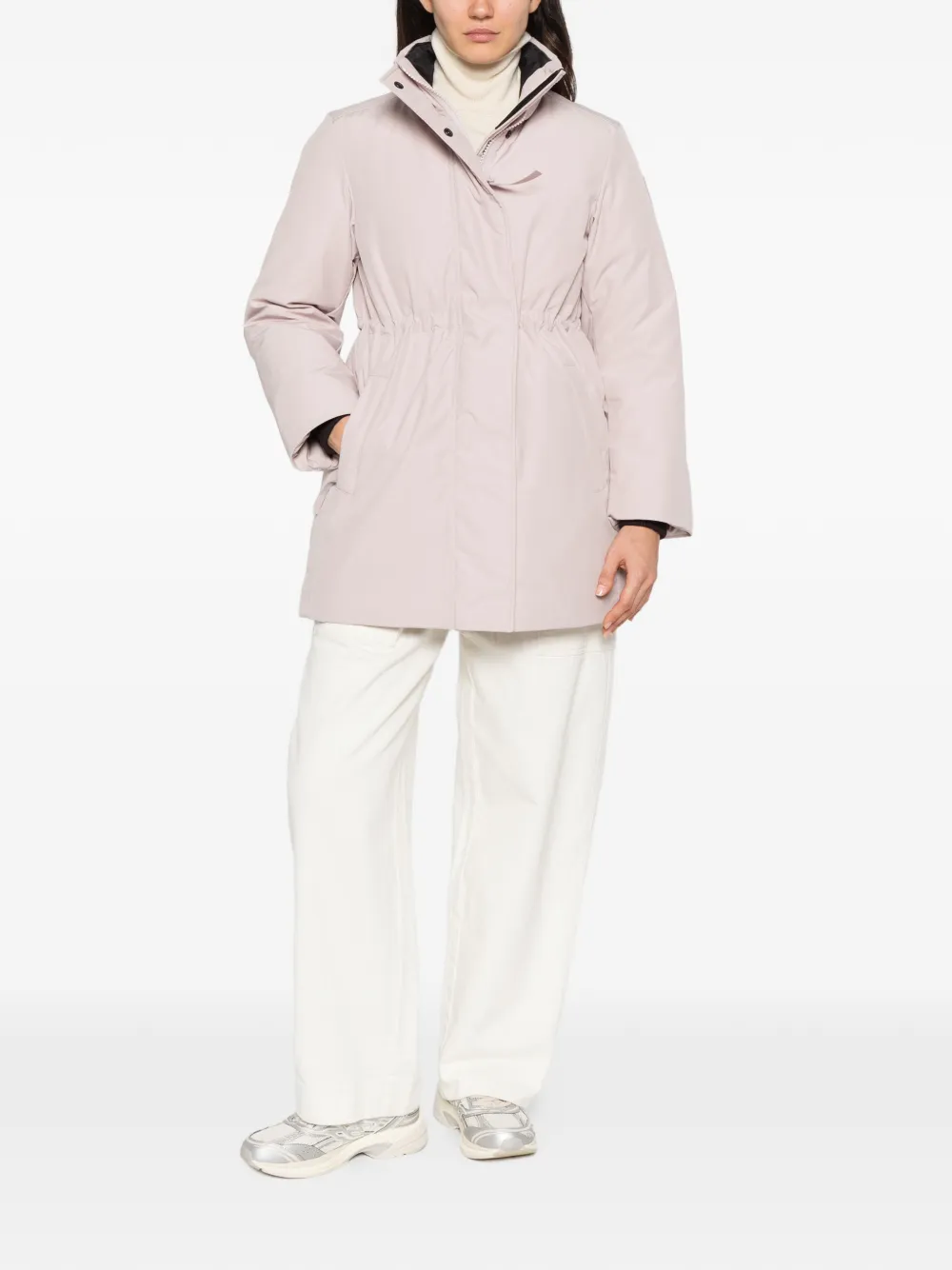 Canada Goose drawstring-waist high-neck parka jacket Roze
