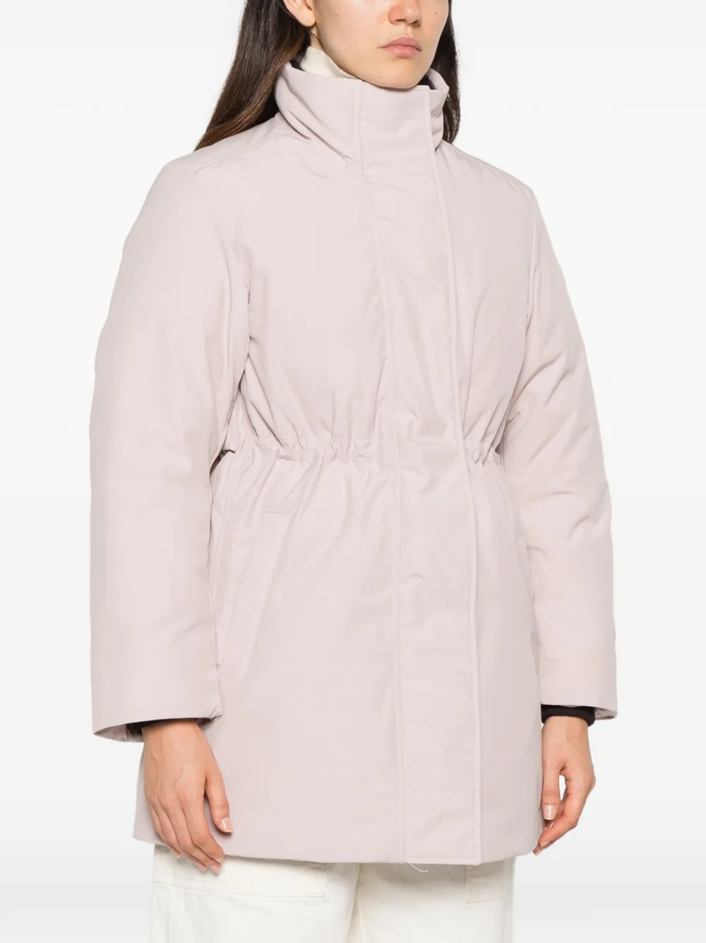 Canada Goose drawstring-waist high-neck parka jacket Roze
